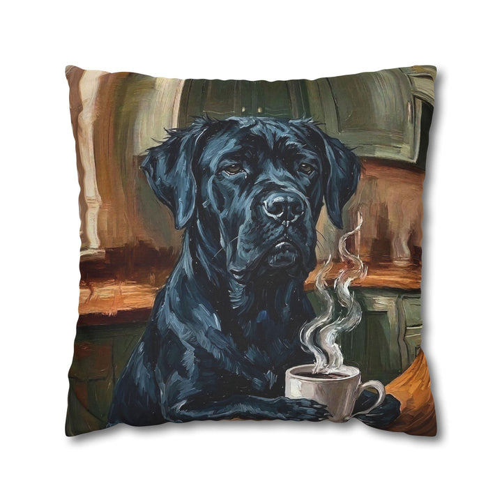 "Before Coffee" - Cane Corso Throw Pillow - Dog Lover Home Decor