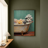 "Bubble Time" - Opossum Vertical Canvas - Spirit Animal Wall Art