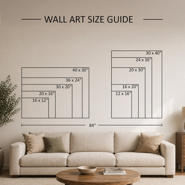 Wall art size guide