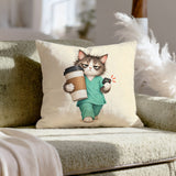 Night Shift Fuel – Nurse Decor with Scrubs and a 3 AM Pager – Pillow Cover