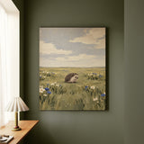 Quiet Meadow – Therapy Office Decor with a Wildflower Field – Canvas Wall Art