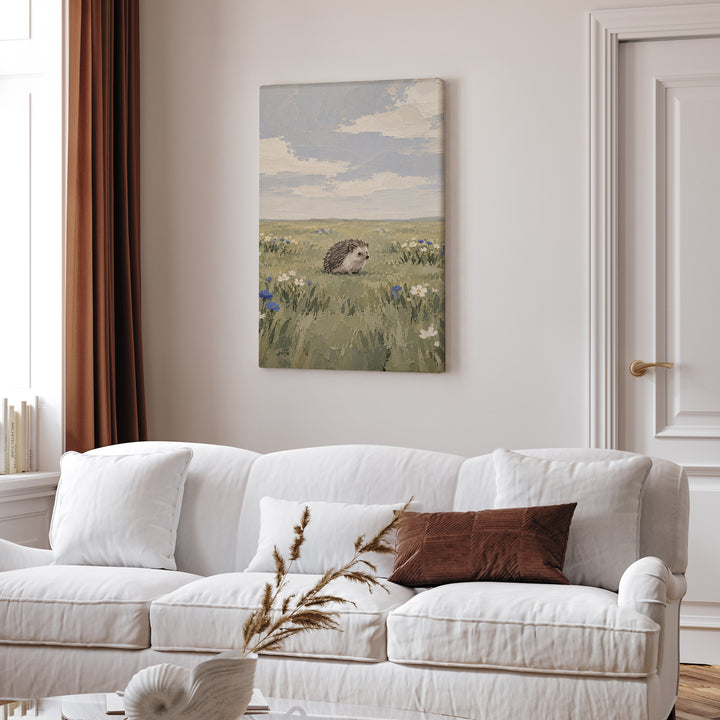 Quiet Meadow – Therapy Office Decor with a Wildflower Field – Canvas / Framed Canvas