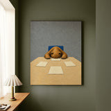 Could've Been An Email – Funny Office Decor with a Bear Face Down at the Table – Canvas Wall Art