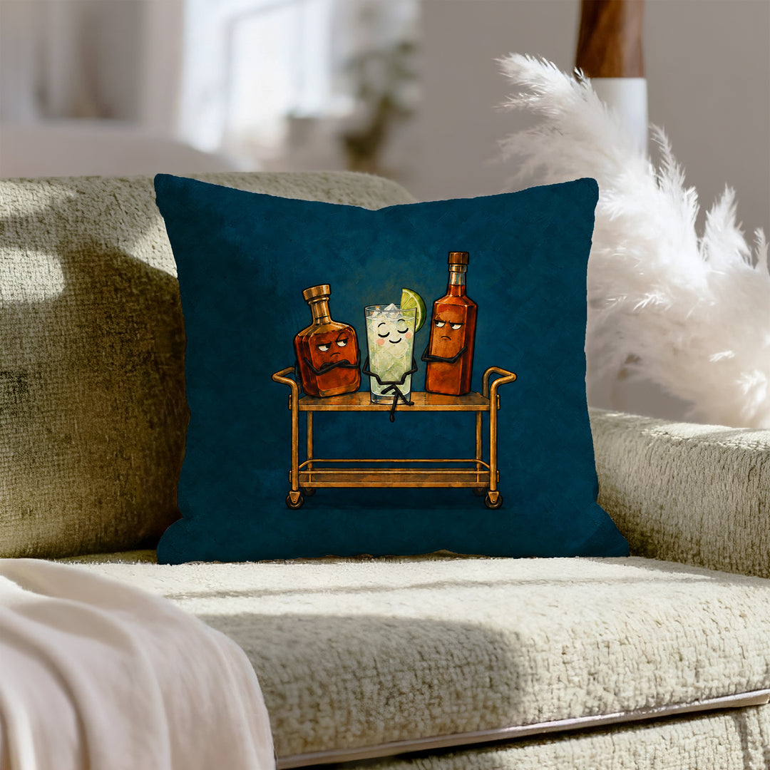 Lime & Soda: The Understudy – Bar Cart Decor with a Humble Fizz Taking Center Stage – Pillow Cover