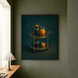 Bar Cart, Sunday 9 AM – Bar Cart Art with Innocent Morning Light – Canvas Wall Art