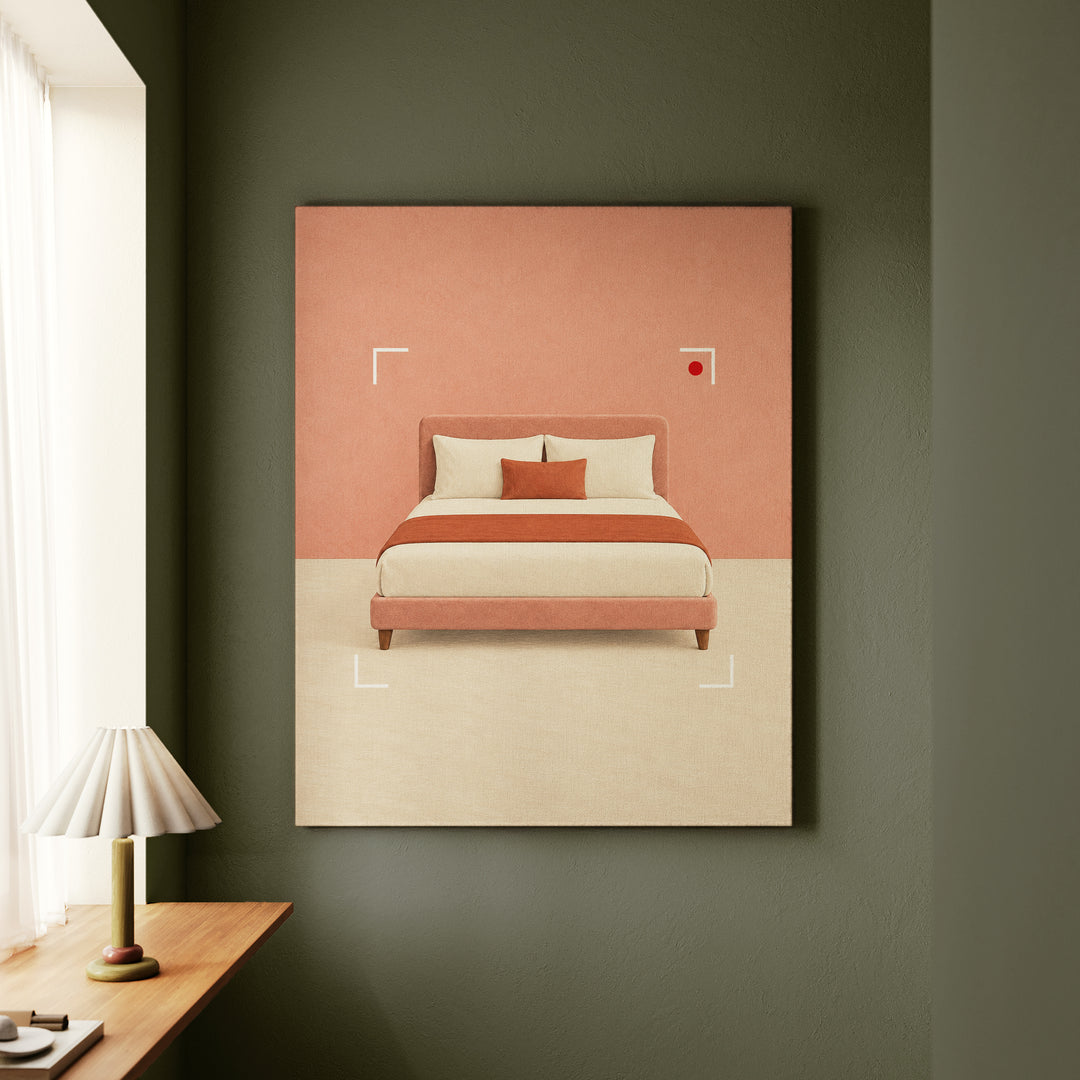 Made Bed, Myth Or Legend – Bedroom Wall Art with a Rare Cryptid Sighting – Canvas Wall Art