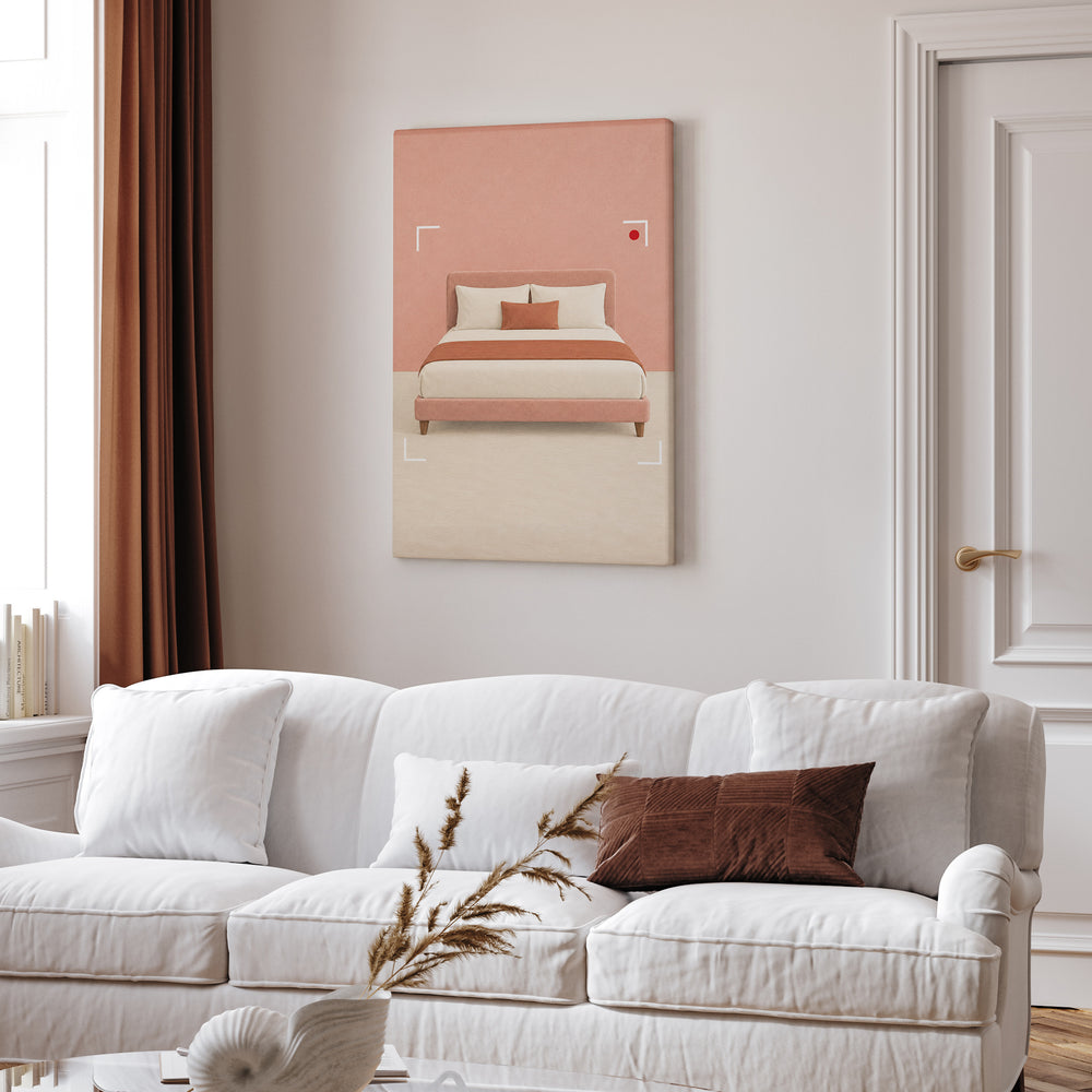 Made Bed, Myth Or Legend – Bedroom Wall Art with a Rare Cryptid Sighting – Canvas Wall Art