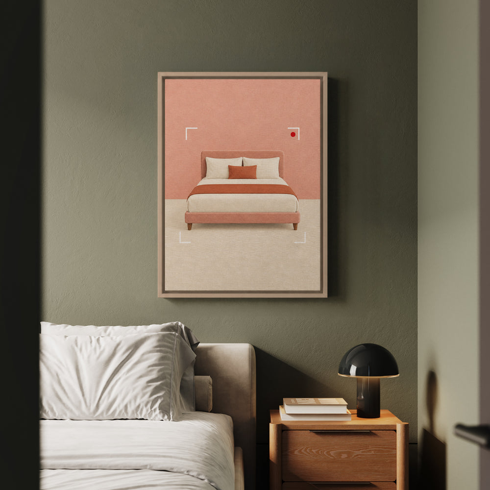 Made Bed, Myth Or Legend – Bedroom Wall Art with a Rare Cryptid Sighting – Framed Canvas Wall Art