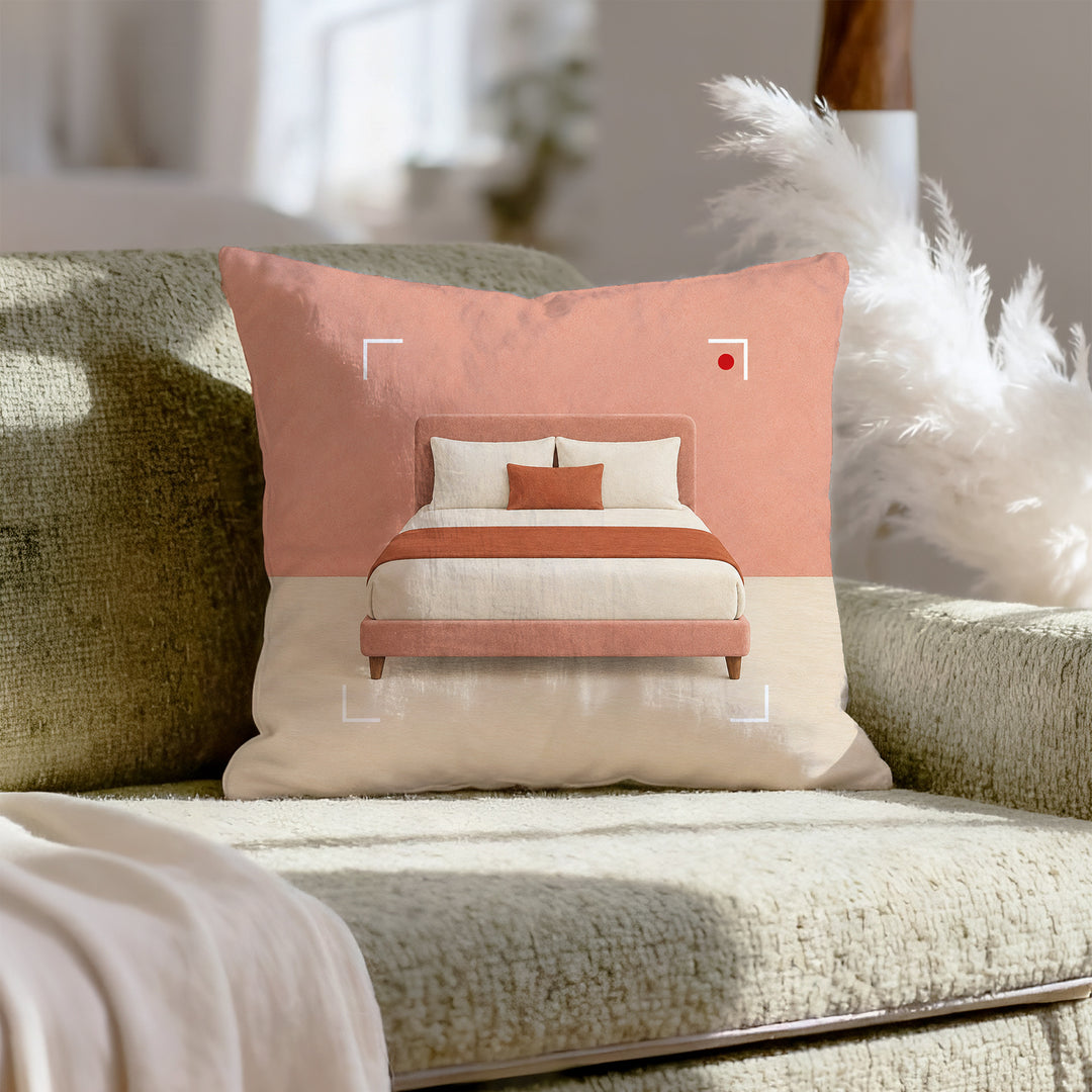 Made Bed, Myth Or Legend – Bedroom Decor with a Rare Cryptid Sighting – Throw Pillow