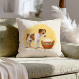 The Dough Tax – Kitchen Wall Art with a Dog Beside the Mixing Bowl – Pillow / Cover