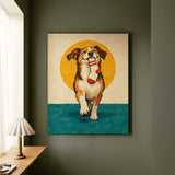 Sock Trophy – Funny Dog Art with a Stolen Prize and Gold Medal Pride – Canvas / Framed Canvas