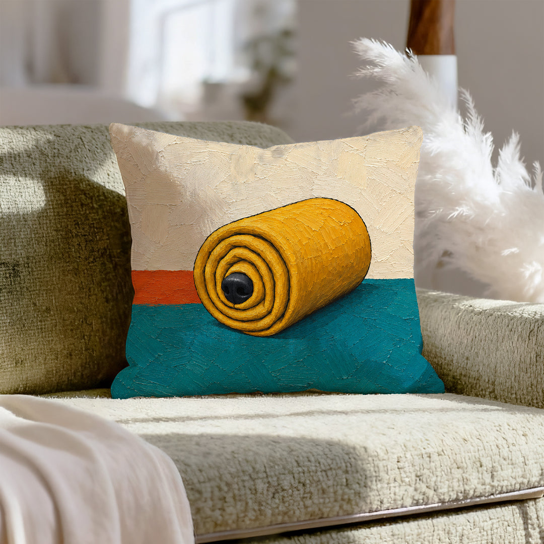 Blanket Burrito – Funny Dog Art with a Rolled Up Nap and One Nose – Pillow / Cover