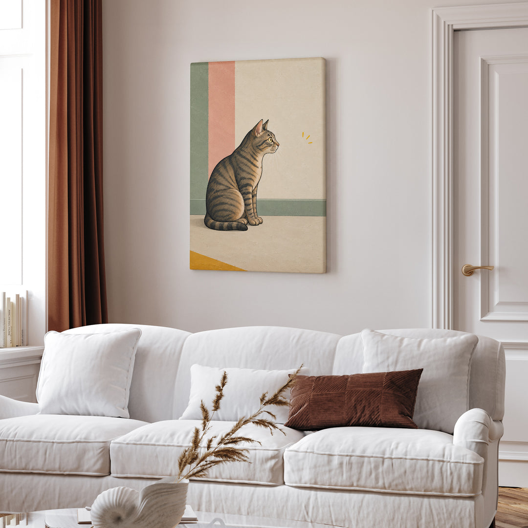 The Red Dot Files – Funny Cat Art with a Vanished Laser and a Stakeout – Canvas / Framed Canvas