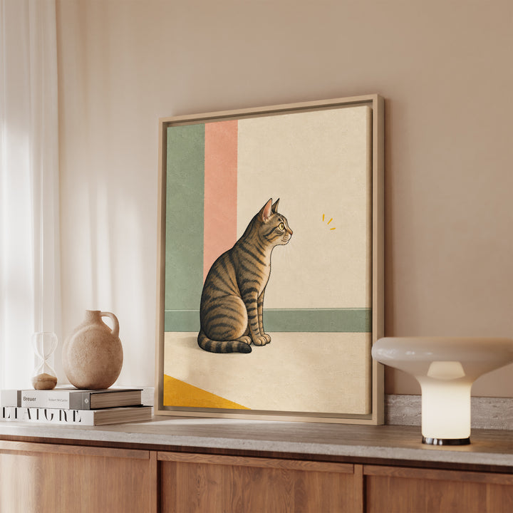The Red Dot Files – Funny Cat Art with a Vanished Laser and a Stakeout – Canvas / Framed Canvas