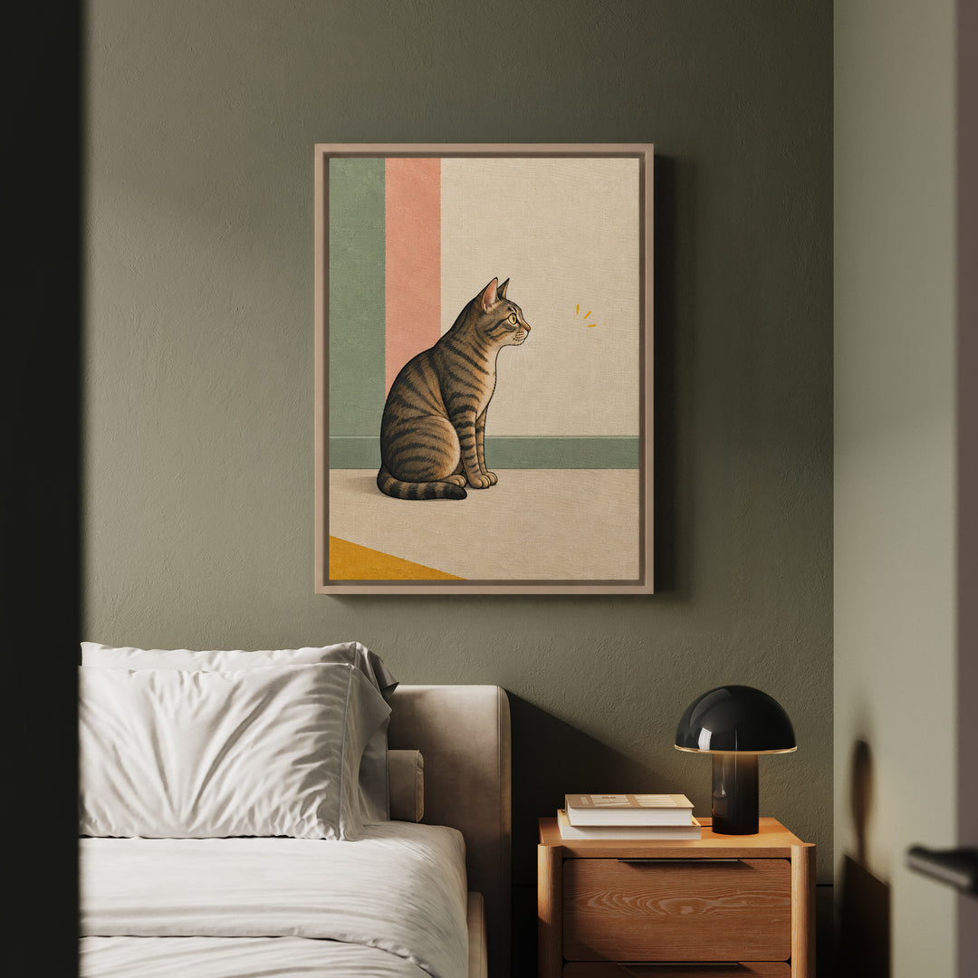 The Red Dot Files – Funny Cat Art with a Vanished Laser and a Stakeout – Canvas / Framed Canvas