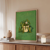 The Overwatered One – Plant Wall Art with a Drooping Leaf Saying It Is Fine – Framed Canvas Wall Art