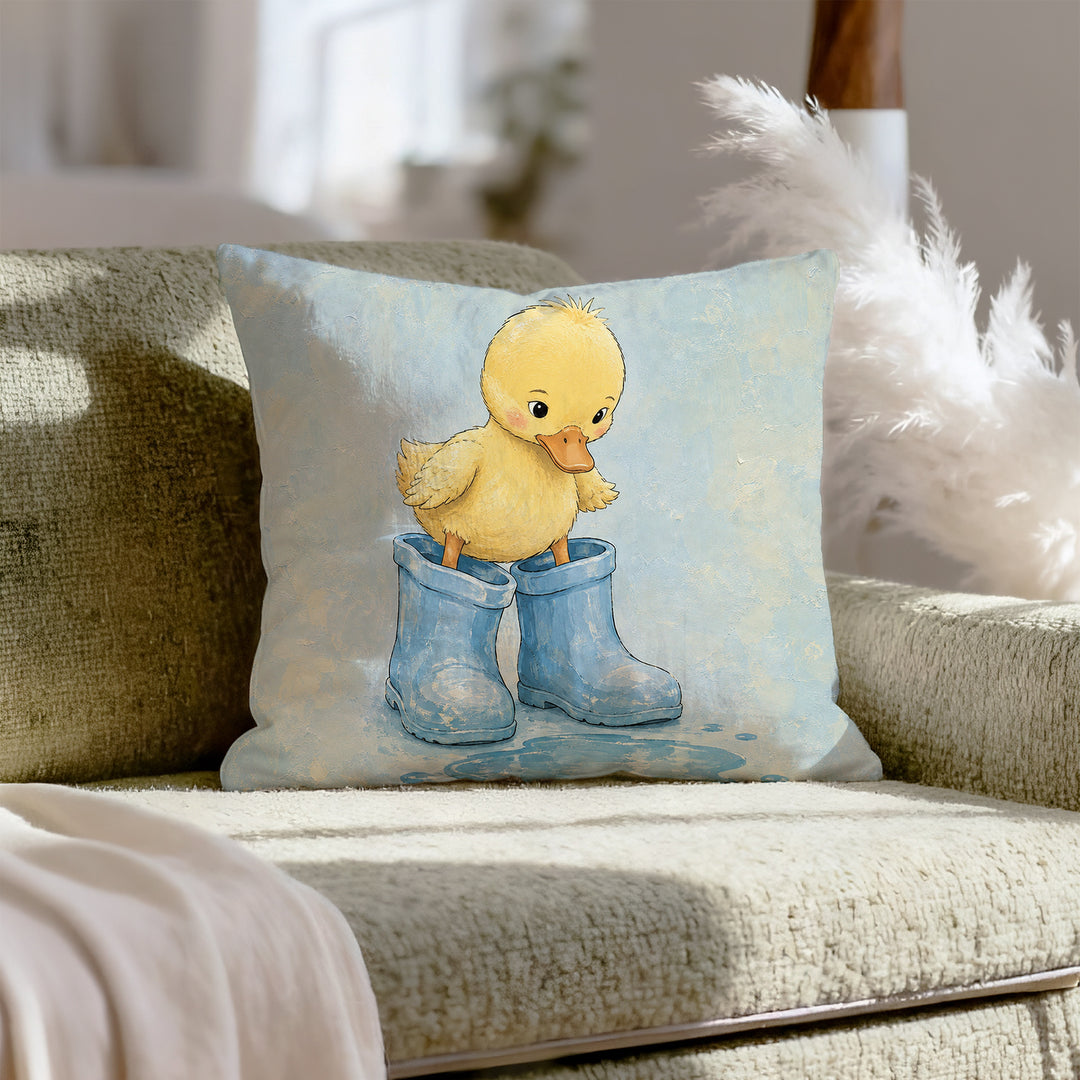 Little Boots – Nursery Wall Art with Rain Gear Four Sizes Too Big – Pillow / Cover