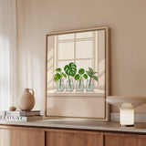 The Propagation Station – Plant Wall Art with Windowsill Jars and Milestones – Framed Canvas Wall Art