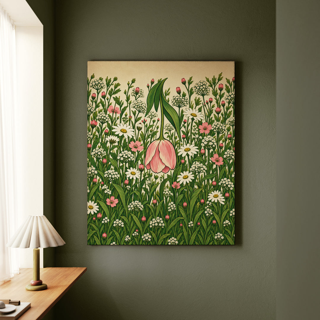 Wildflower Riot – Botanical Wall Art with a Loud Loose Meadow – Canvas Wall Art