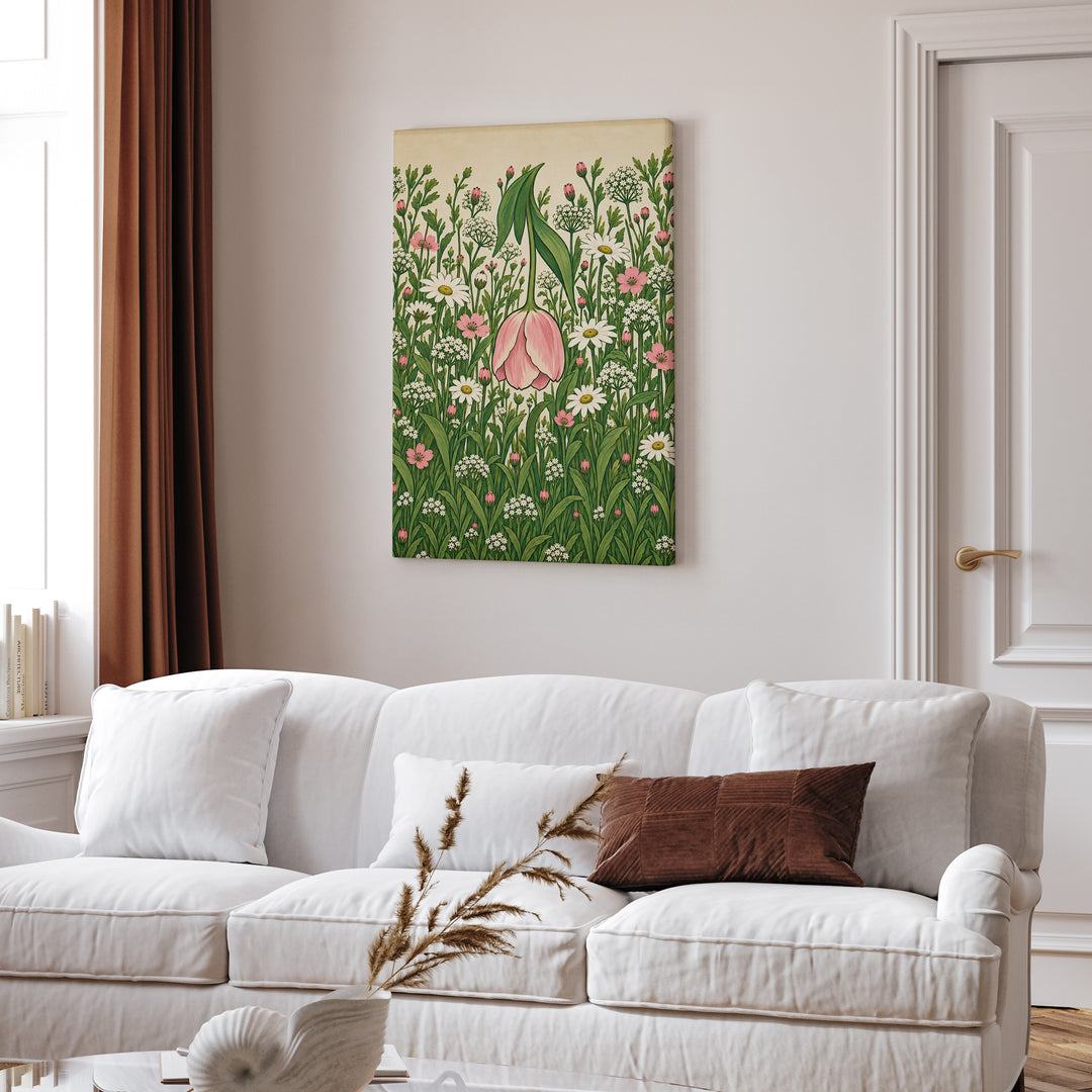 Wildflower Riot – Botanical Wall Art with a Loud Loose Meadow – Canvas Wall Art