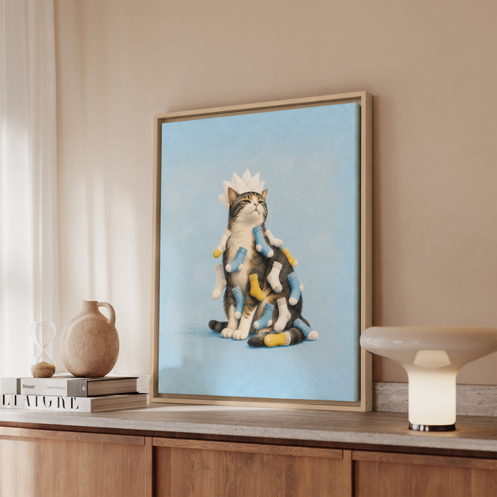Static Cling – Laundry Room Decor with a Dryer Sheet Crown – Canvas / Framed Canvas