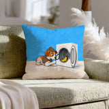 Missing Sock Case – Laundry Room Decor with a Dryer Drum Stakeout – Pillow / Cover