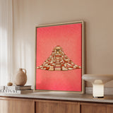 Pillow Fort King – Above Bed Art with a Fortress of Every Cushion – Framed Canvas Wall Art