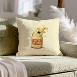 The Sourdough Diaries – Kitchen Decor with a Bubbling Starter in a Jar – Throw Pillow