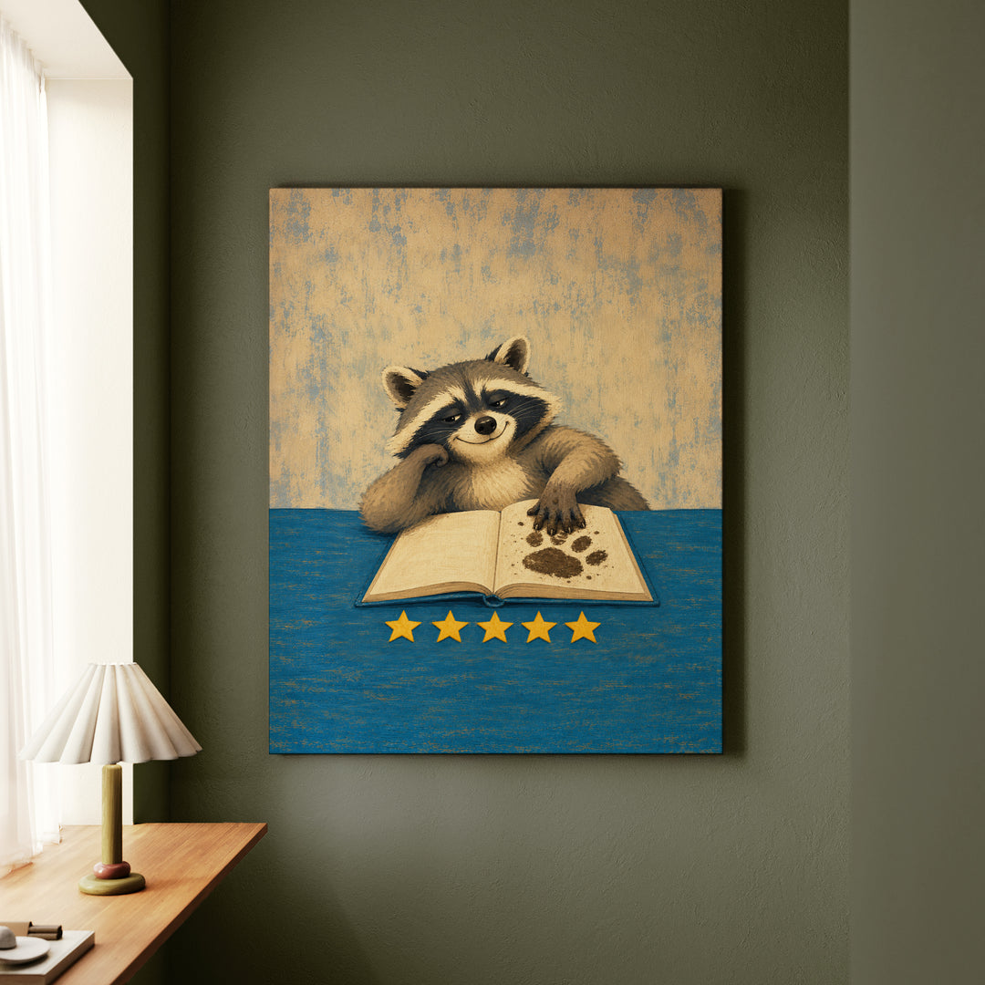 Cabin Guest Book – Cabin Decor with a Muddy Paw Signature – Canvas Wall Art
