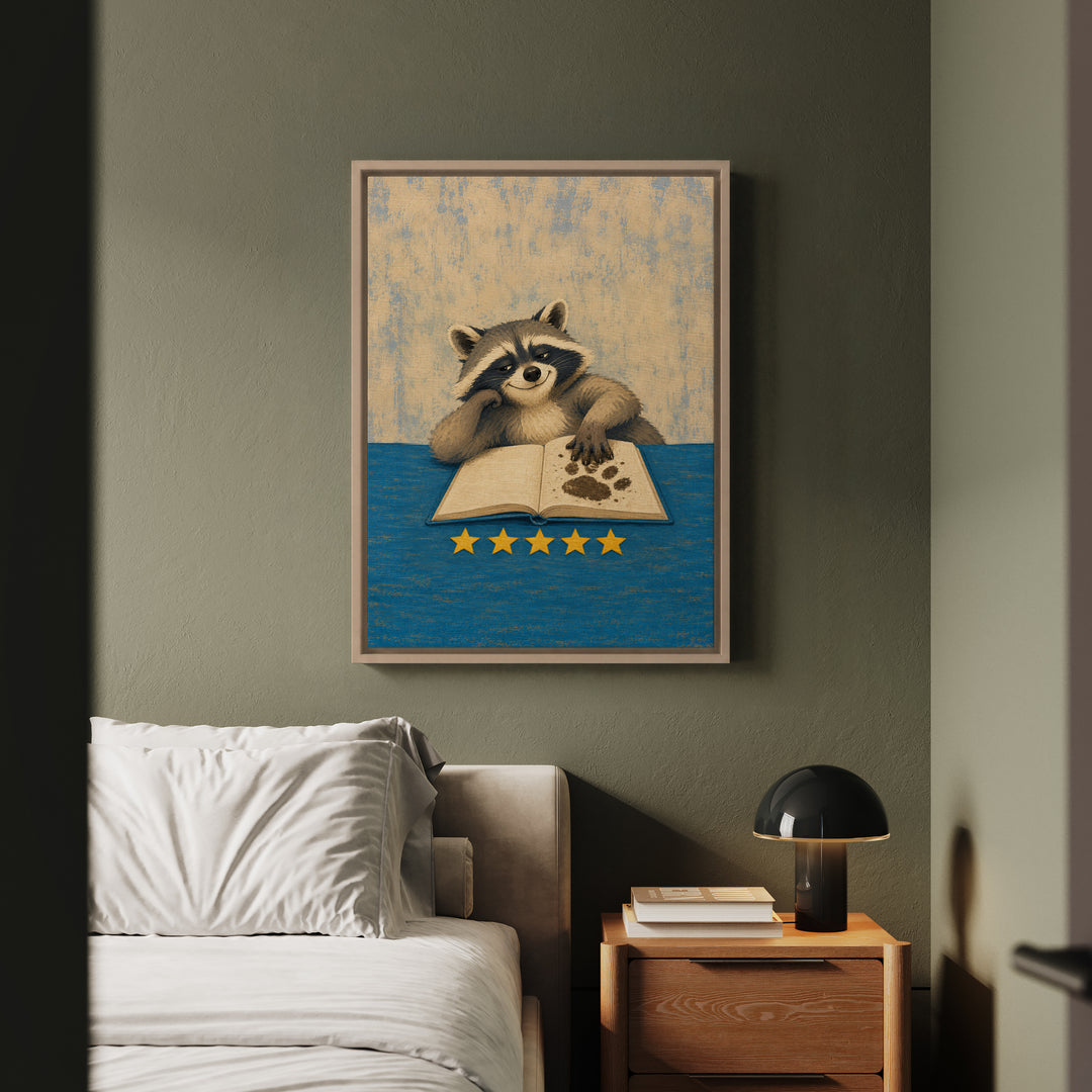 Cabin Guest Book – Cabin Decor with a Muddy Paw Signature – Framed Canvas Wall Art