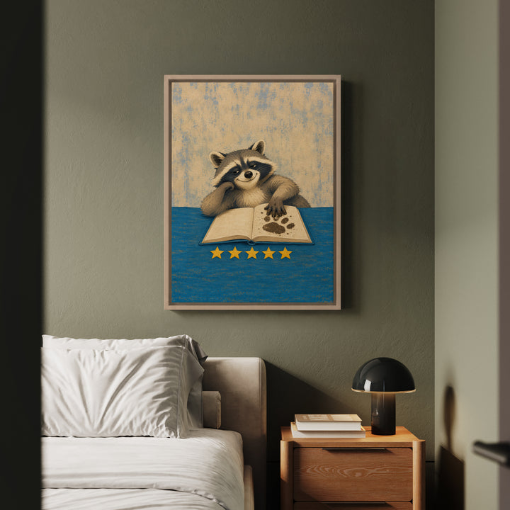 Cabin Guest Book – Cabin Decor with a Muddy Paw Signature – Framed Canvas Wall Art