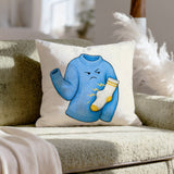 Static: A Romance – Laundry Room Decor with a Clingy Sweater Affair – Throw Pillow