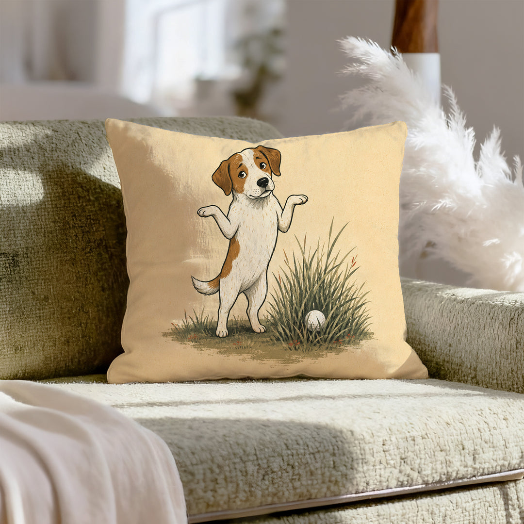 Mulligan – Golf Decor with a Shrug Beside the Deep Rough – Throw Pillow
