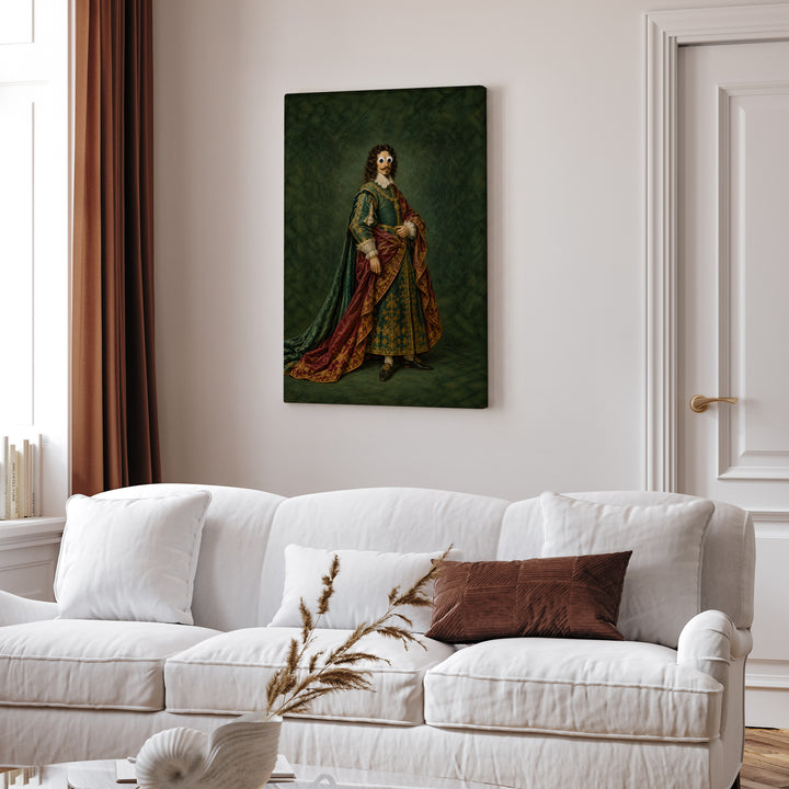 Old Master, Googly Eyes – Quirky Wall Art with a Baroque Nobleman and Googly Eyes – Canvas Wall Art