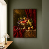 Still Life With One Bite Missing – Kitchen Wall Art with a Renaissance Fruit Scene – Canvas / Framed Canvas