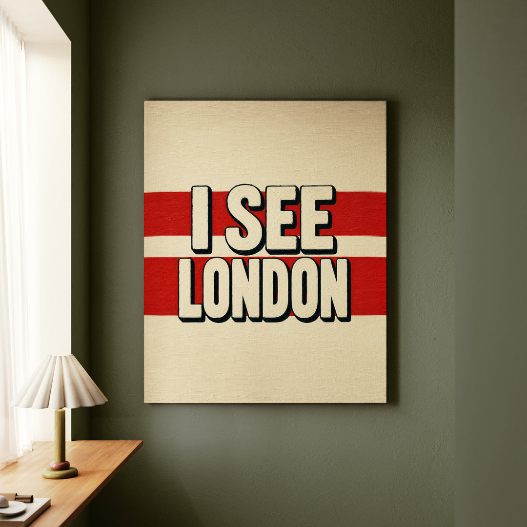 I See London – Funny Bathroom Wall Art with a Classic Rhyme – Canvas Wall Art