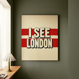 I See London – Funny Bathroom Wall Art with a Classic Rhyme – Canvas Wall Art