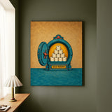 The Gold Reserve – Funny Bathroom Art with a Toilet Paper Vault – Canvas Wall Art