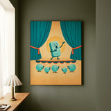 Soap Opera – Funny Bathroom Art with an Amber Lit Still Life – Canvas Wall Art