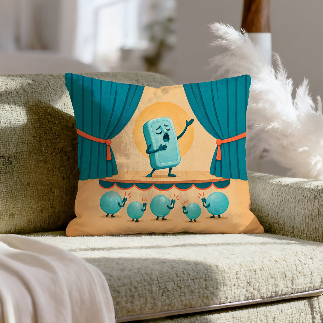 Soap Opera – Funny Bathroom Art with an Amber Lit Still Life – Pillow / Cover