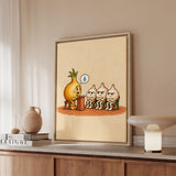 The Onion's Side of the Story – Funny Kitchen Art with a Podium and a Tearful Plea – Framed Canvas Wall Art