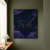 Connect the Stars – Celestial Wall Art with a Half Drawn Constellation – Canvas Wall Art