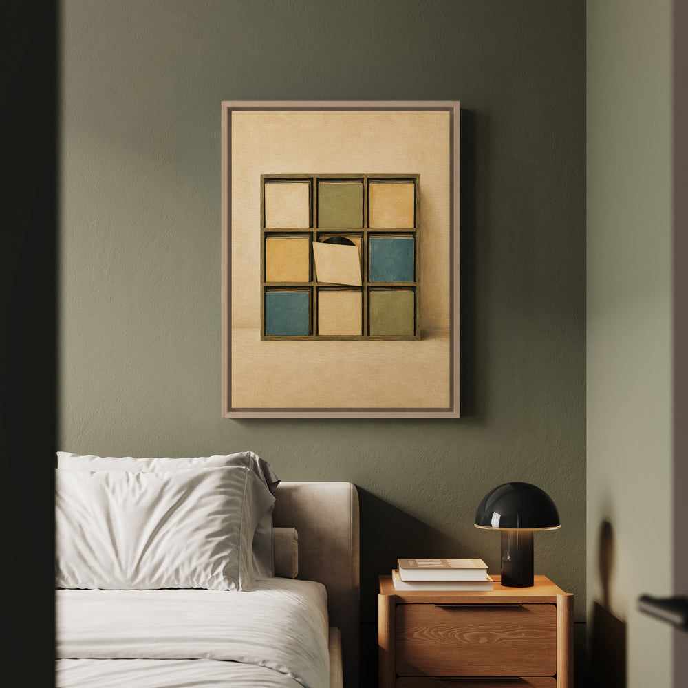 Sleeve Wall – Vinyl Record Decor with a Warm Wall of Sleeves – Framed Canvas Wall Art