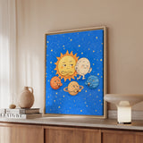 Eclipse: Excuse Me – Celestial Wall Art with a Polite Squeeze Past – Framed Canvas Wall Art