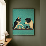 Checkmate – Quirky Wall Art with a Chessboard and a Tipped King – Canvas Wall Art