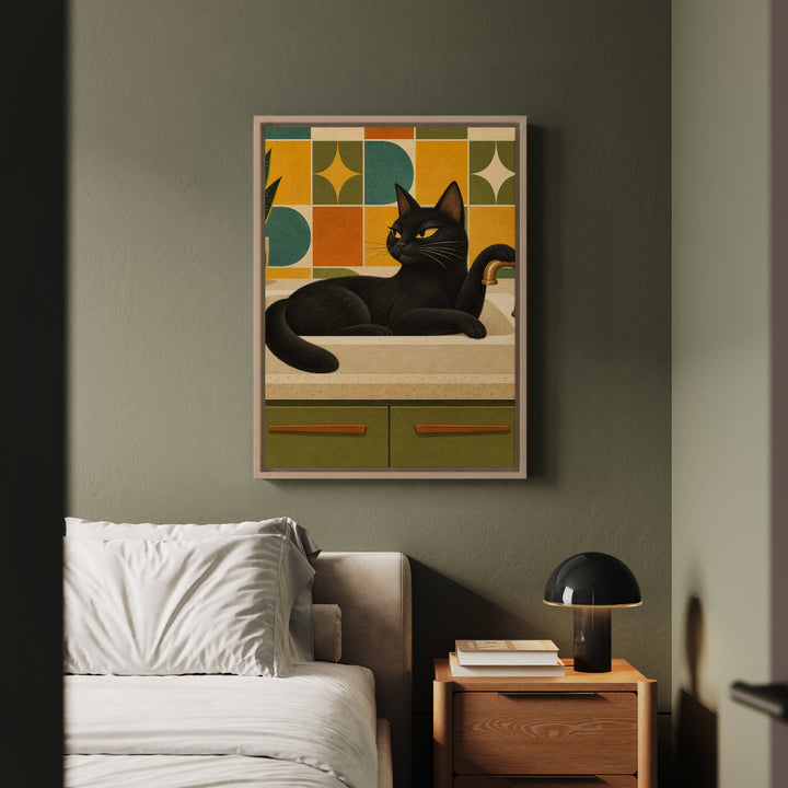 Sink Loaf, Mid Century – Mid Century Modern Art with a Geometric Basin Nap – Canvas / Framed Canvas