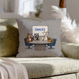 Team Meeting – Funny Office Decor with a Whiteboard Saying Ball – Throw Pillow