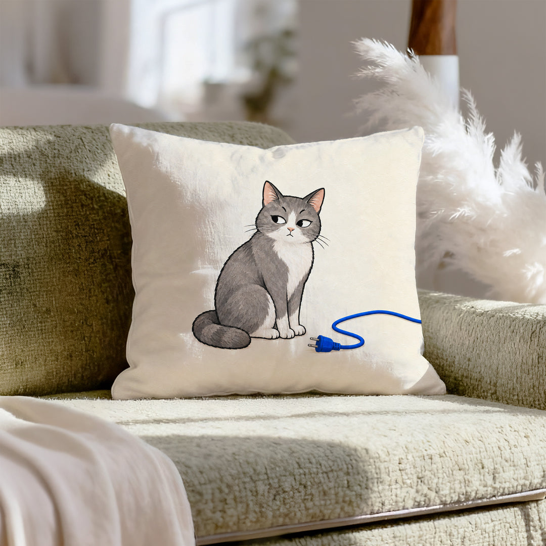 IT Support – Funny Office Decor with an Unplugged Cable Alibi – Throw Pillow