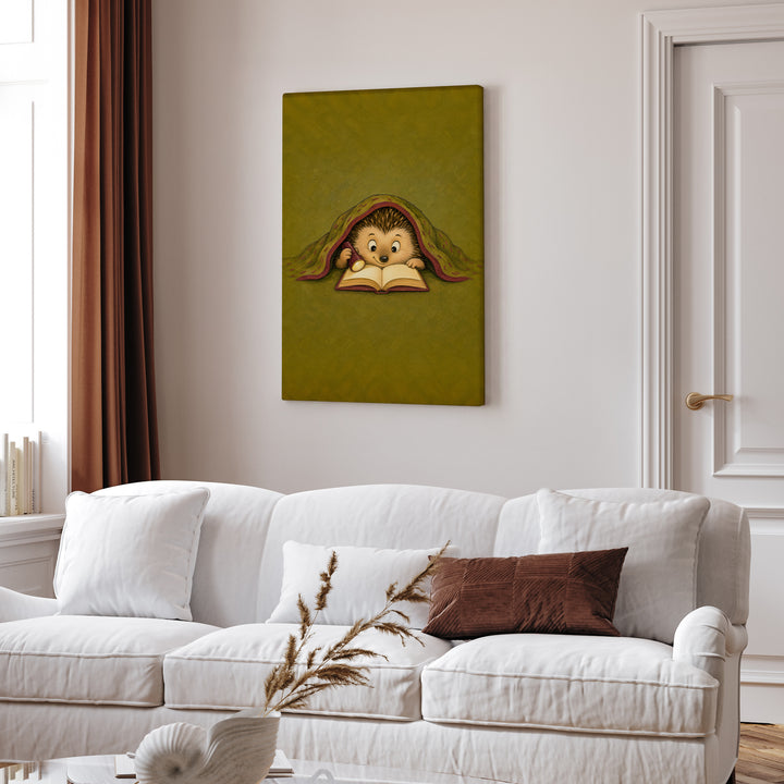 Reading Light – Library Wall Art with a Flashlight Under the Blanket – Canvas / Framed Canvas