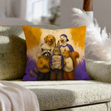 For Surviving The Group Project – Funny Decor with a Team Photo and One Freeloader – Pillow Cover